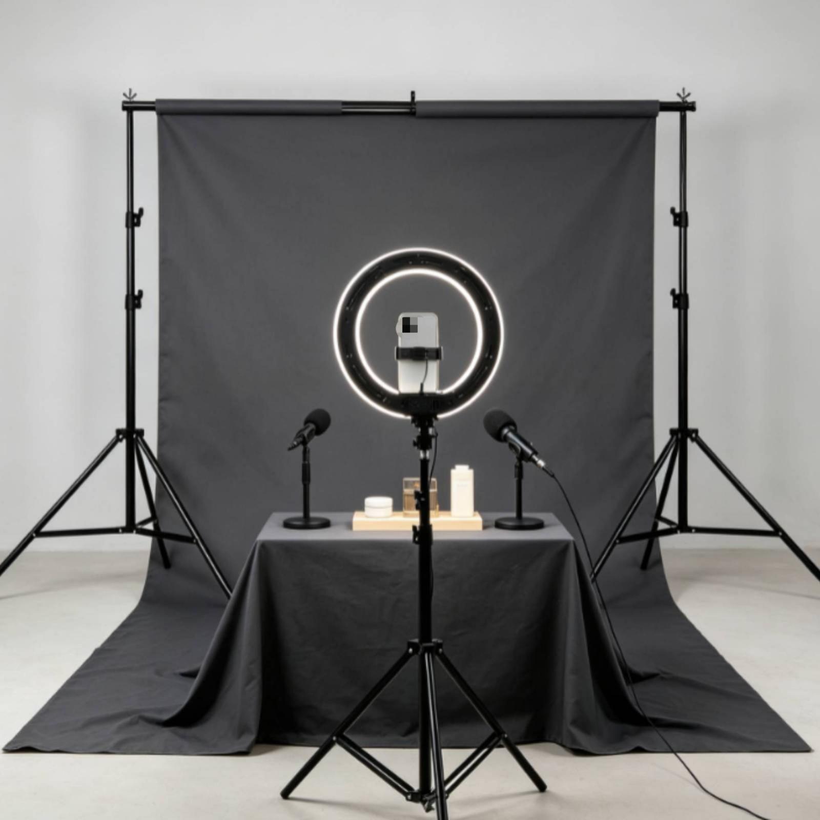 Photography Zone - Robuster Fotografie-Hintergrundständer mit abnehmbaren Rohren für