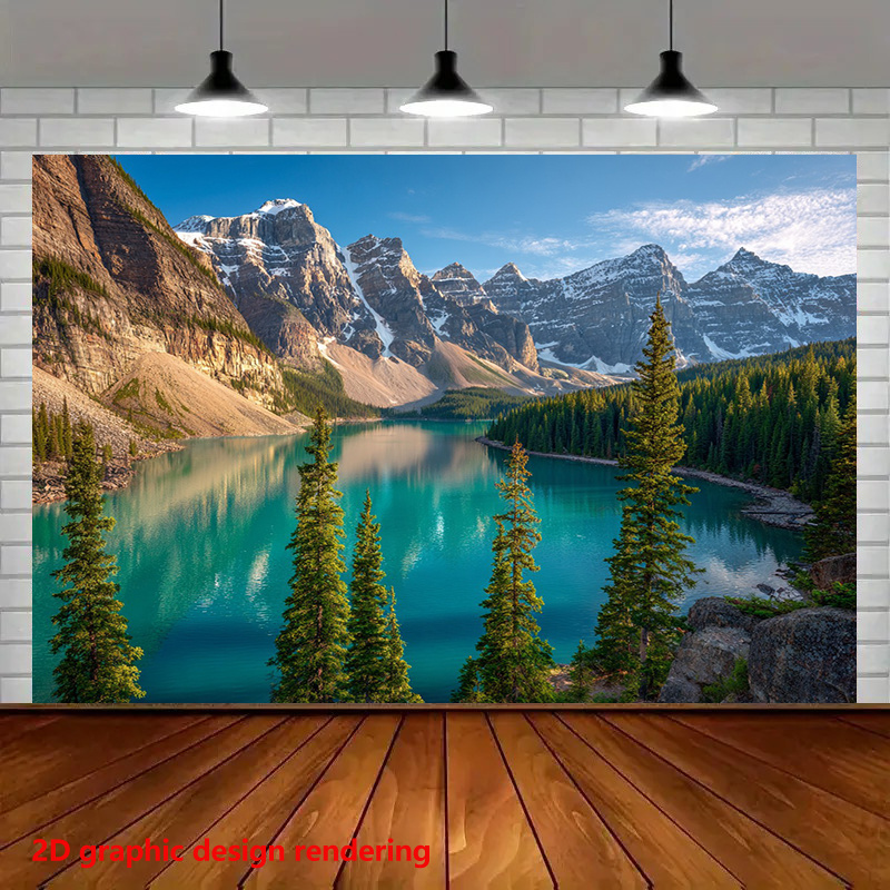 Photography Yoga - Berg- und Seelandschaft Wandteppich Natur-Fotografie Wandkunst