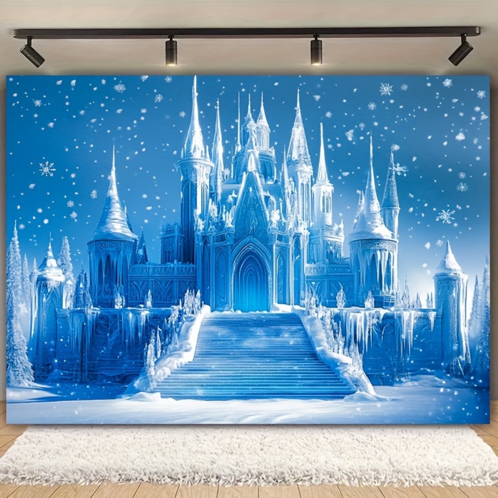Photography Term - Frozen Inspired Winter Castle Hintergrund –