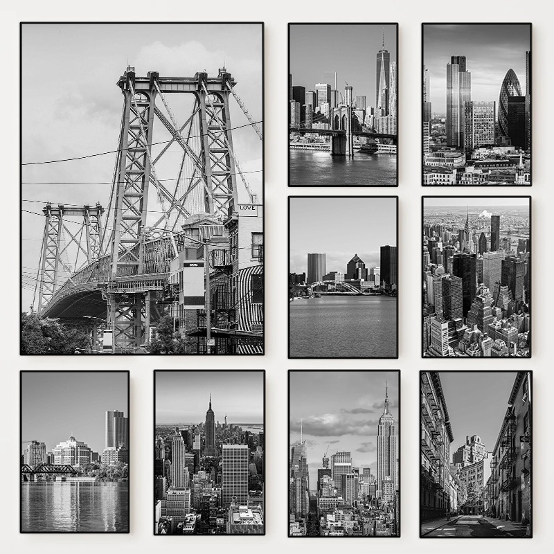 Photography Black And White - Schwarz-Weißes New York City Fotoposter New