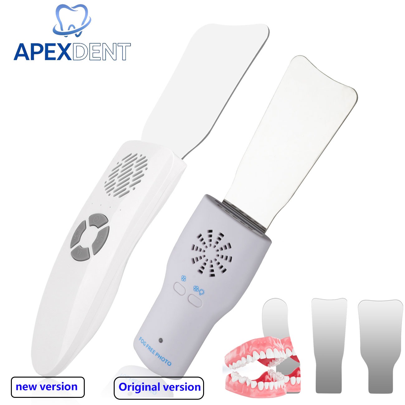 Photography Dental - Zahnärztliches Anti-Beschlag-Spiegel-Set: Spiegel mit LED-Licht, kieferorthopädische