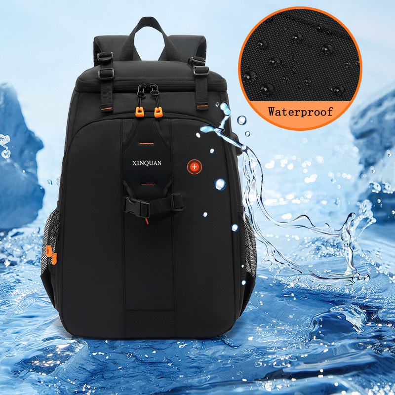 Photography Videos Free - Wasserdichter Reiserucksack, Videostativ-DSLR-Tasche, große Kapazität, Fotografie-Kamera-Umhängetasche