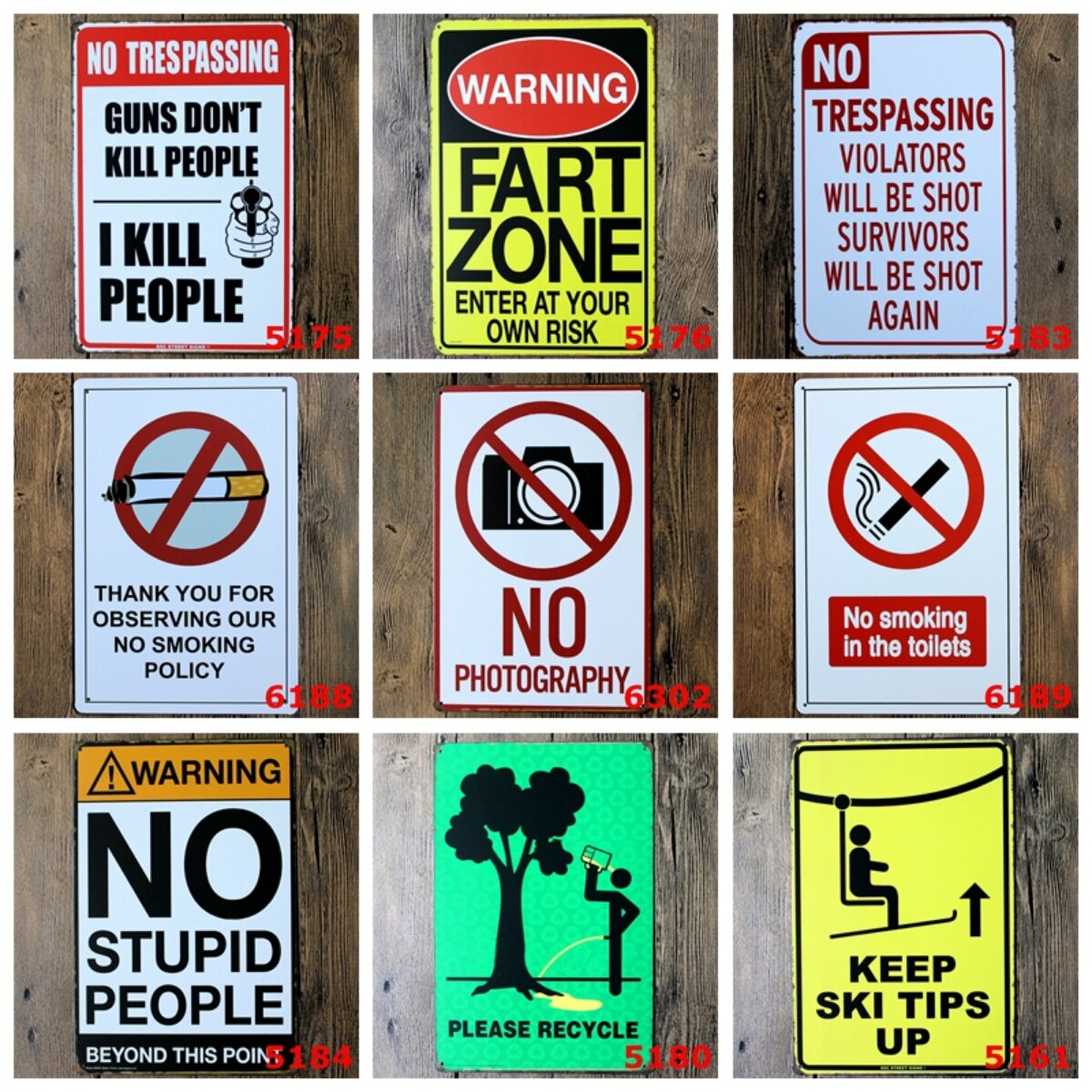Photography Zone - Humorvolles Metallschild „Fart Zone“ – Kein