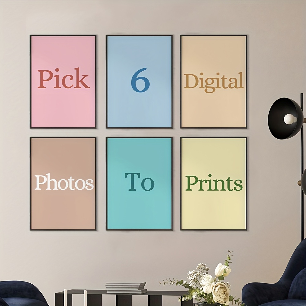 Photograph Lyrics - 6-teiliges Set Personalisierter Leinwanddruck mit Foto,