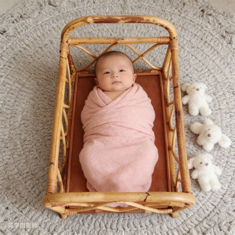 Photography Indonesia - 1 Stück Handgefertigter Indonesischer Neugeborenen-Fotografie-Korb Baby-Puppenbett