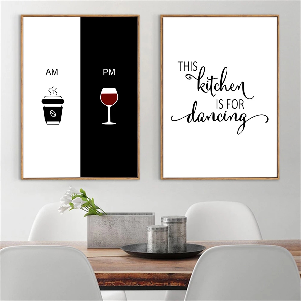 Photography Black And White - (Kein Rahmen) AM PM Coffee Wine