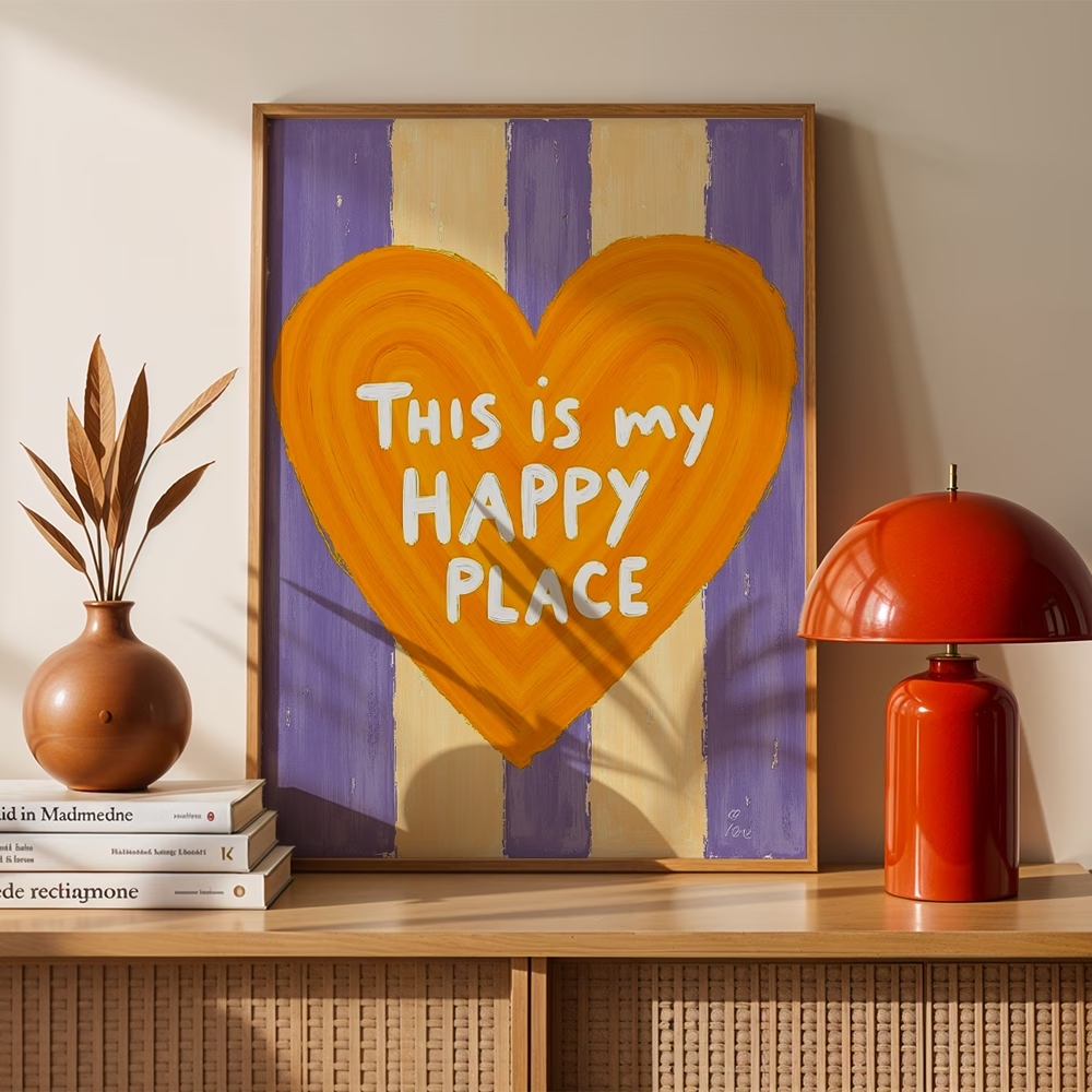Photograph Lyrics - Moderner, Retro-Wandkunstdruck mit Sprüchen „This Is