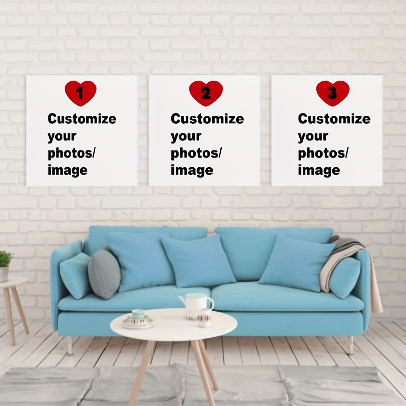 Photograph Lyrics - 3 teile/satz Benutzerdefinierte Quadratische Leinwand Poster
