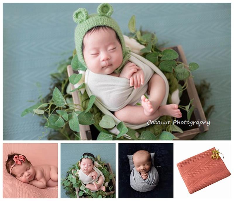 Photography Young - Geflochtene hanf streifen decke hintergrund tuch